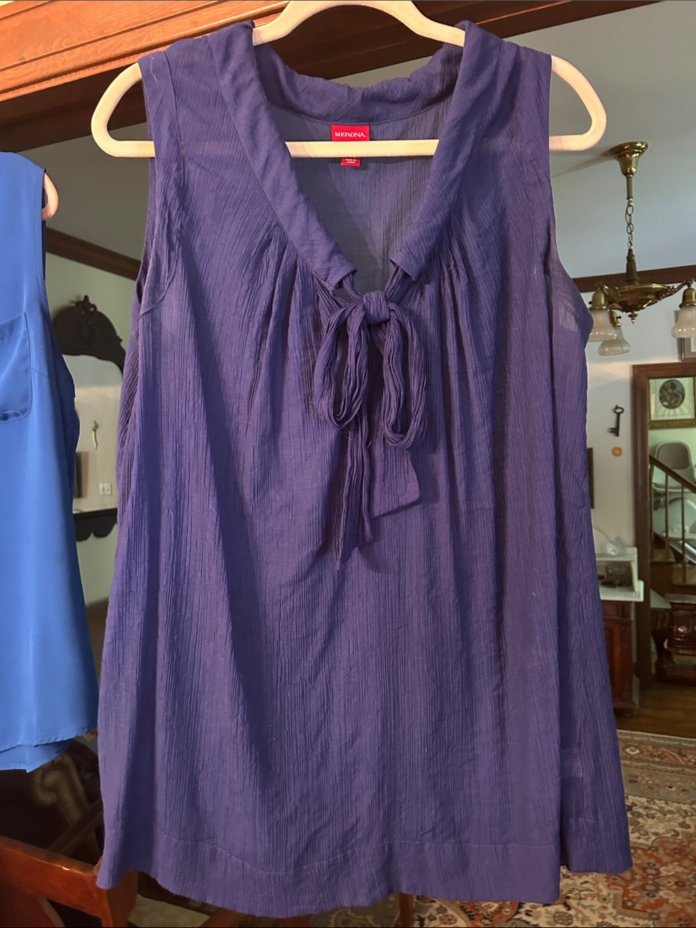 Merona Deep Purple Sleeveless Tie-Neck Camisole